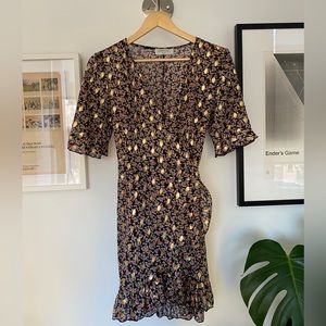 Vintage Parisian Summer Wrap Dress